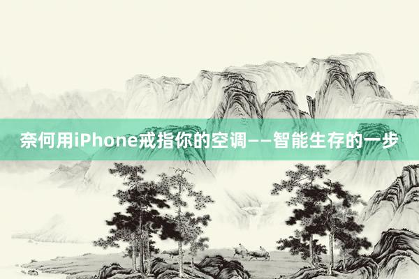 奈何用iPhone戒指你的空调——智能生存的一步